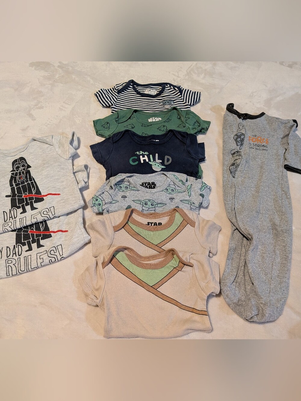 Star wars Baby Infant Newborn Clothing 0-3m 6-9m Jumpers Themed Mixed Lot 9 Pc